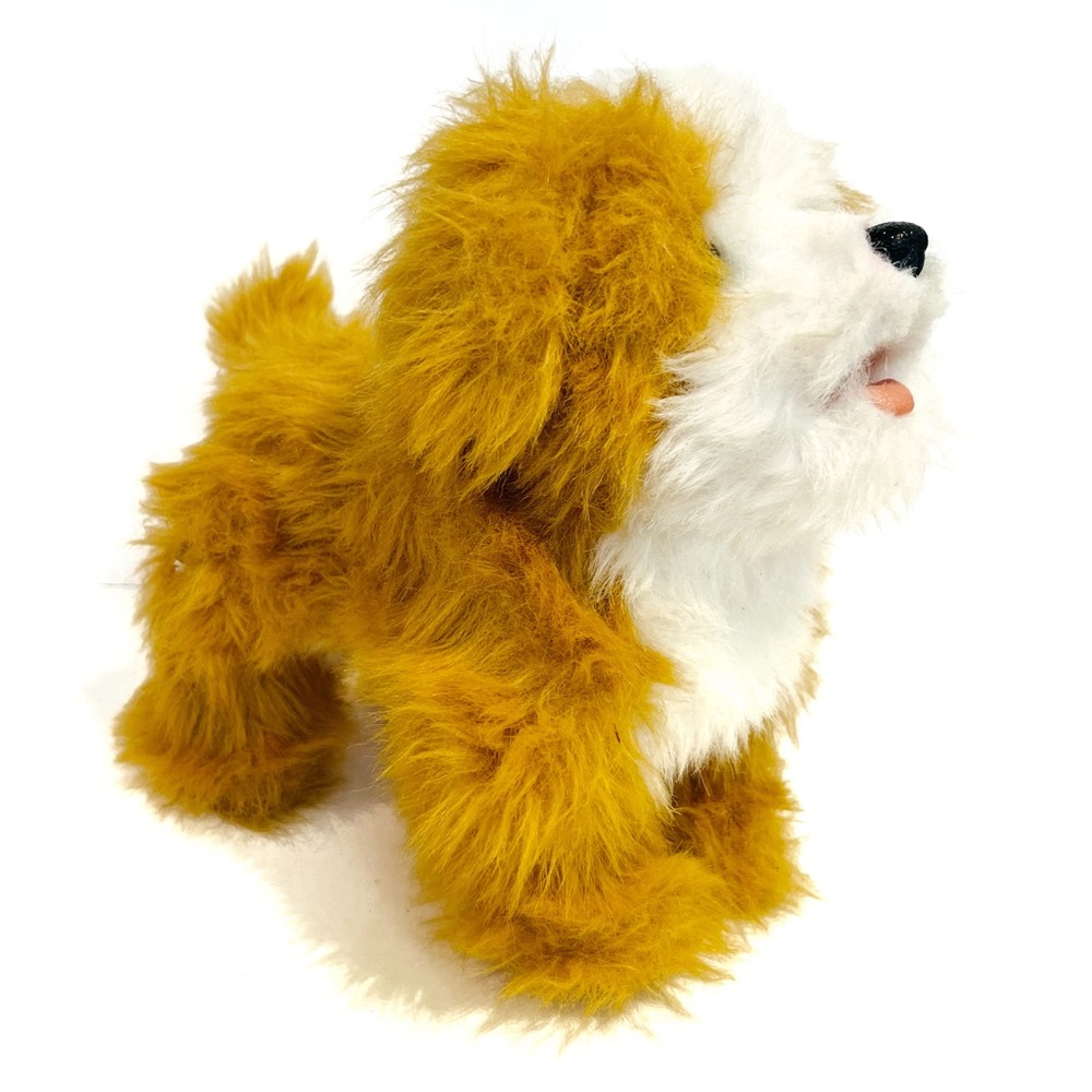 Fur Real Friends Electronic Robot Dog Walks Barks Brown White Fluffy Toy Puppy